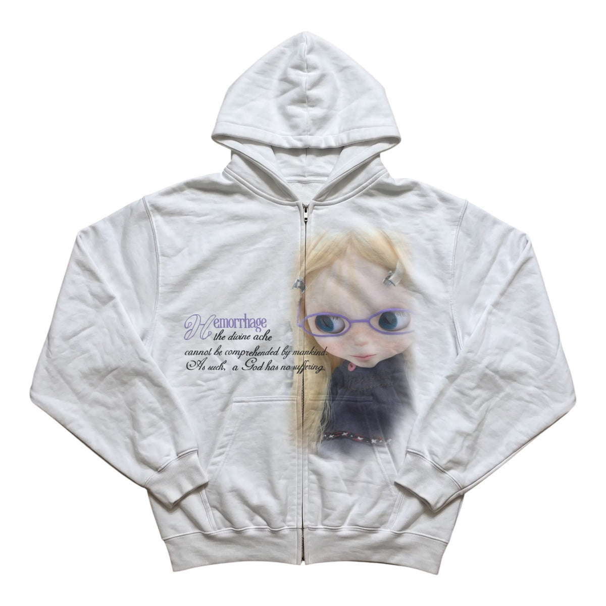 Poem blythe doll zip up hoodie